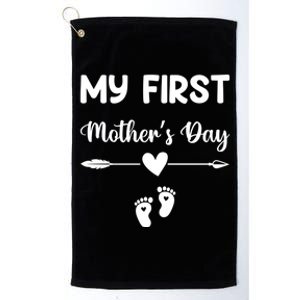 My First Mothers Day New Mom To Be Pregnancy Mothers Day Gift Platinum Collection Golf Towel