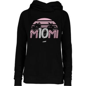 M10mi For Miami Soccer Fan Womens Funnel Neck Pullover Hood