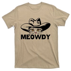 Meowdy Funny Mashup Between Meow And Howdy Cat Meme T-Shirt