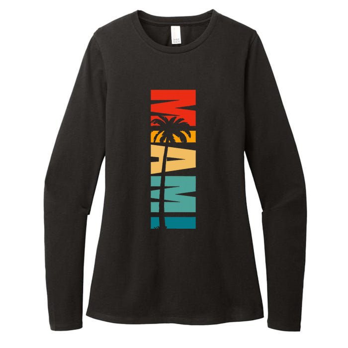 Miami Florida Womens CVC Long Sleeve Shirt