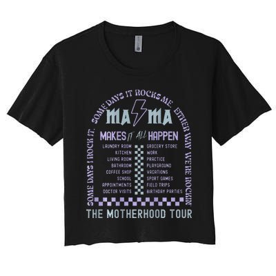 Mama Funny MomS Life MotherS Day Family Gift Women's Crop Top Tee