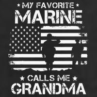 My Favorite Marine Calls Me Grandma USA Flag 11oz C Handle Ceramic Mug