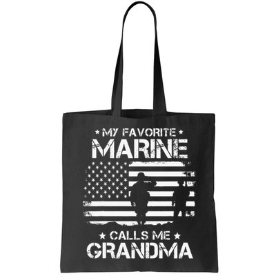 My Favorite Marine Calls Me Grandma USA Flag Bag