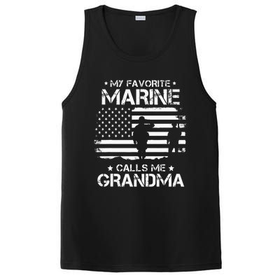 My Favorite Marine Calls Me Grandma USA Flag PosiCharge Competitor Tank