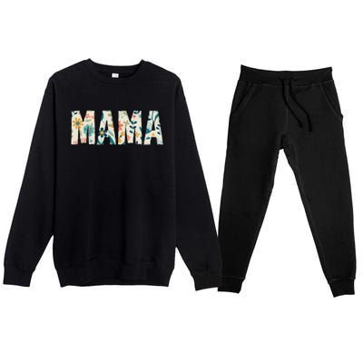 Mama Floral Premium Crewneck Sweatsuit Set