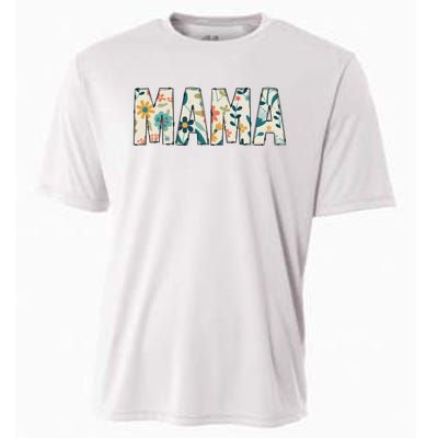 Mama Floral Cooling Performance Crew T-Shirt