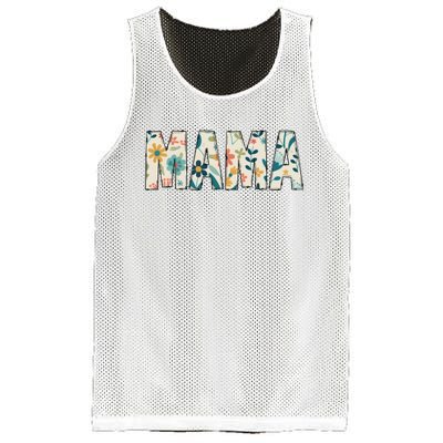 Mama Floral Mesh Reversible Basketball Jersey Tank