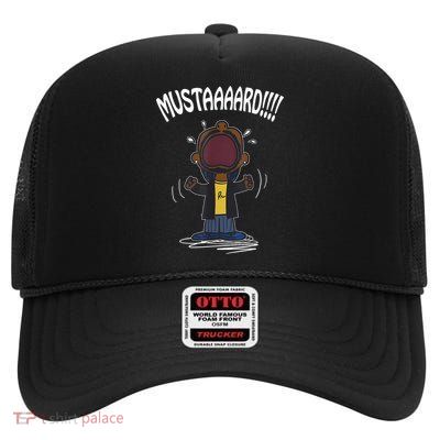 Mustarddd! Funny Mustard Lamar Tv Off Parody High Crown Mesh Back Trucker Hat