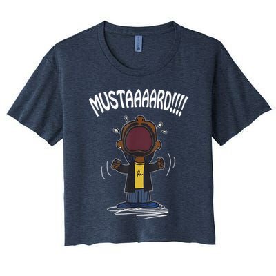 Mustarddd! Funny Mustard Lamar Tv Off Parody Women's Crop Top Tee