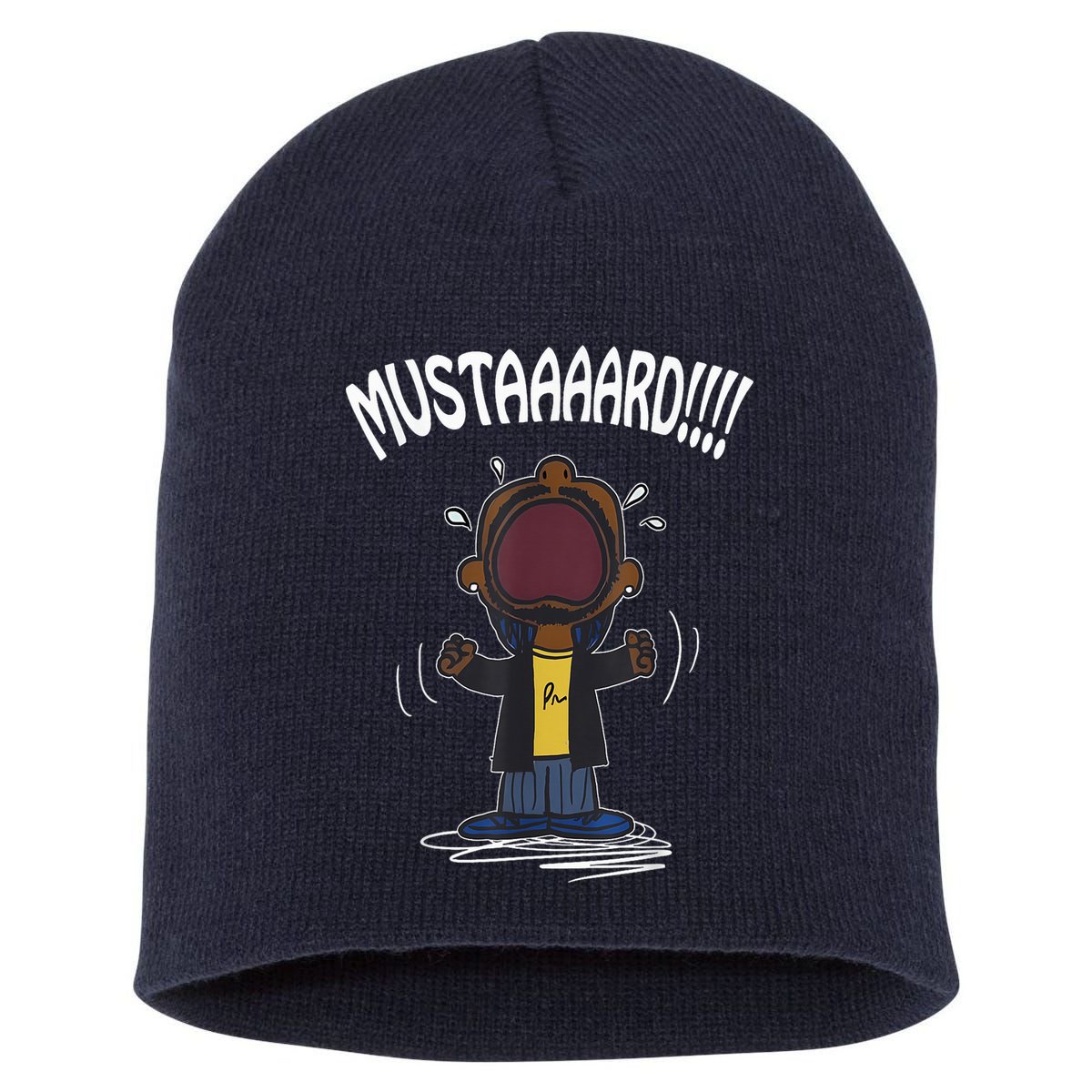 Mustarddd! Funny Mustard Lamar Tv Off Parody Short Acrylic Beanie