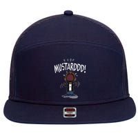 Mustarddd! Funny Mustard Lamar Tv Off Parody 7 Panel Mesh Trucker Snapback Hat