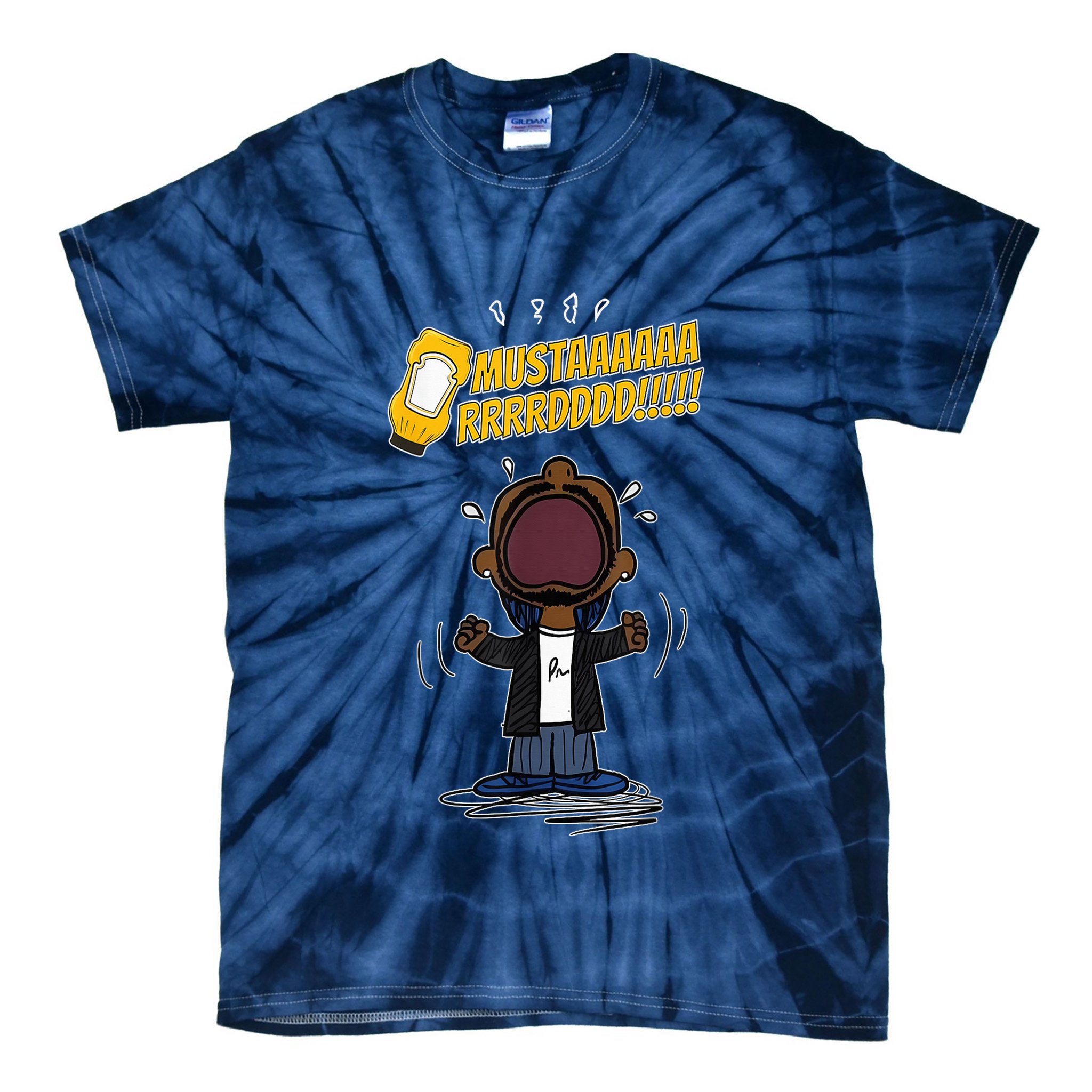 Mustarddd! Funny Mustard Lamar Tv Off Parody Tie-Dye T-Shirt