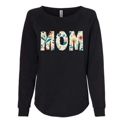 Mom Floral Womens California Wash Sweatshirt