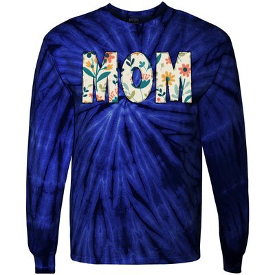 Mom Floral Tie-Dye Long Sleeve Shirt