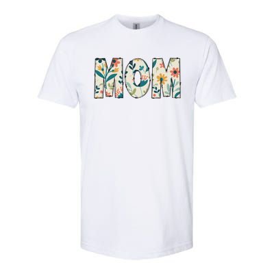 Mom Floral Softstyle CVC T-Shirt