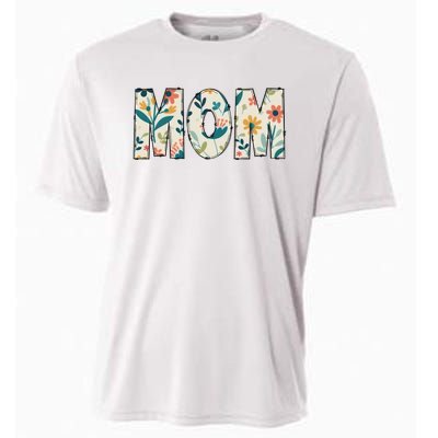 Mom Floral Cooling Performance Crew T-Shirt