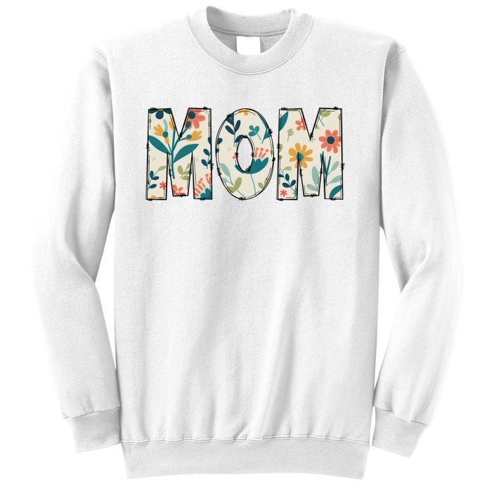 Mom Floral Sweatshirt