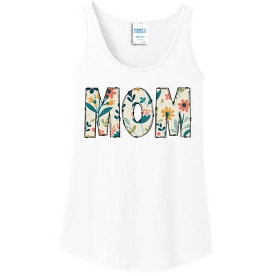 Mom Floral Ladies Essential Tank