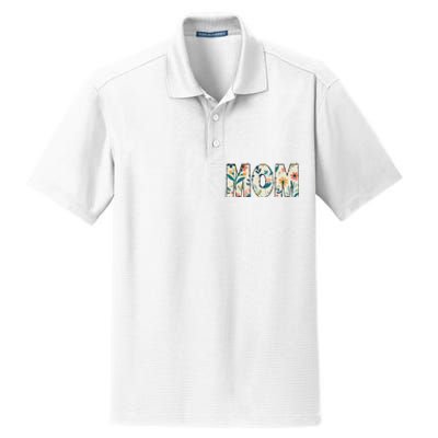 Mom Floral Dry Zone Grid Polo