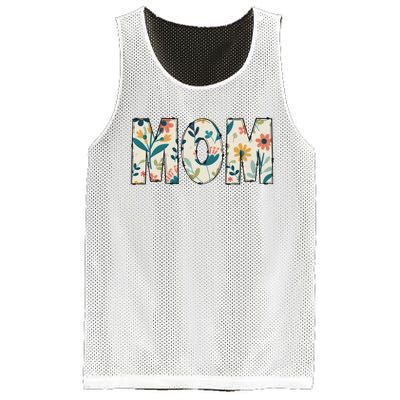 Mom Floral Mesh Reversible Basketball Jersey Tank