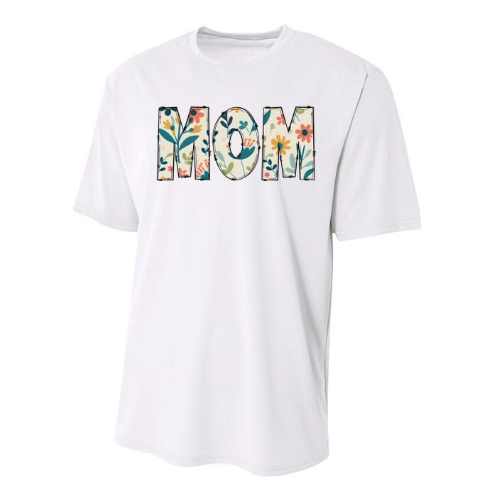 Mom Floral Performance Sprint T-Shirt