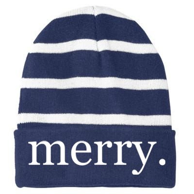 Matching Family Striped Beanie with Solid Band