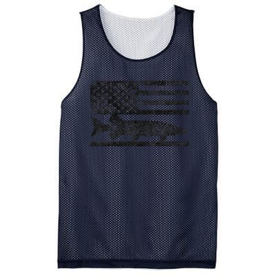 Musky Fishing Muskie Fisherman American Flag Gift Mesh Reversible Basketball Jersey Tank