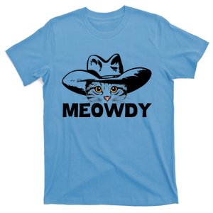 Meowdy Funny Mashup Between Meow And Howdy Cat Meme Cool Gift T-Shirt