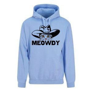 Meowdy Funny Mashup Between Meow And Howdy Cat Meme Cool Gift Unisex Surf Hoodie