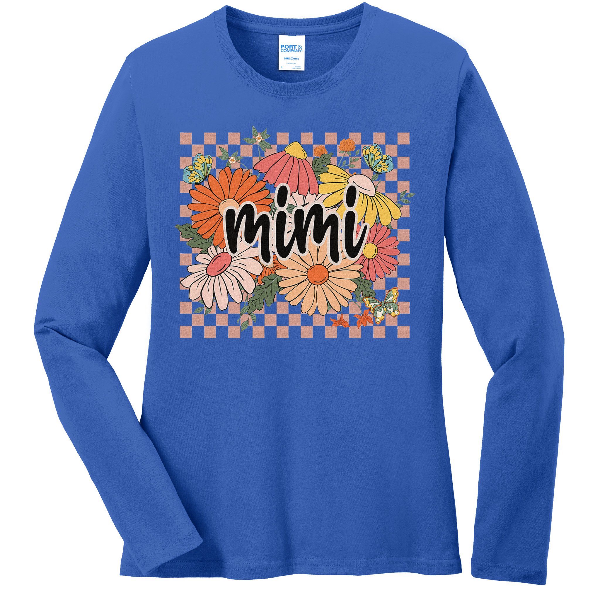 Mimi Floral Mother's Day Wildflower Ladies Long Sleeve Shirt