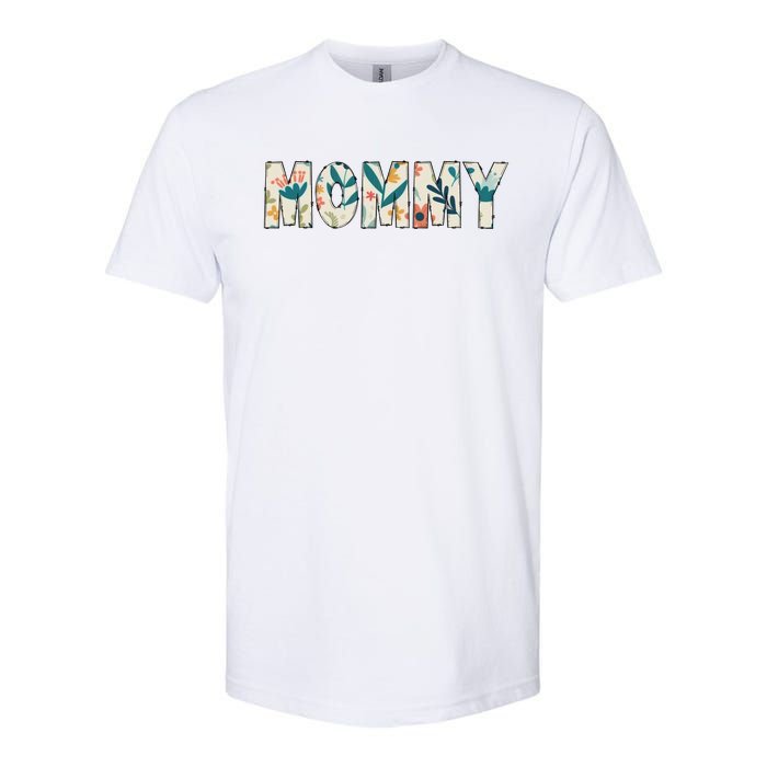 Mommy Floral Softstyle CVC T-Shirt