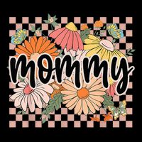 Mommy Floral Mother'S Day Wildflower Girl Checkered Cooling Performance Crew T-Shirt