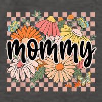 Mommy Floral Mother'S Day Wildflower Girl Checkered Vector Backpack