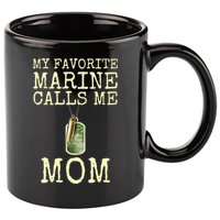 My Favorite Marine Calls Me Mom Funny 11oz C Handle Ceramic Mug