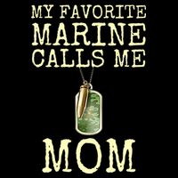 My Favorite Marine Calls Me Mom Funny Flatbill Hat