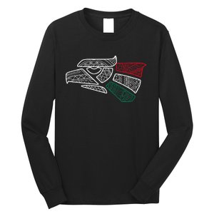 Mexico Flag Mexican Eagle Aztec Style Hecho En Mexico Long Sleeve Shirt