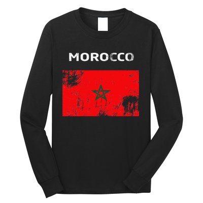 Morocco Flag Long Sleeve Shirt