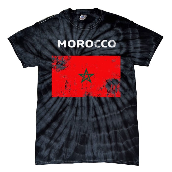 Morocco Flag Tie-Dye T-Shirt