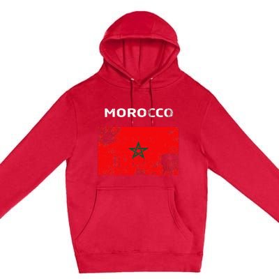 Morocco Flag Premium Pullover Hoodie