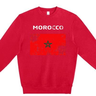 Morocco Flag Premium Crewneck Sweatshirt