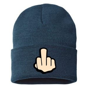 Middle Finger Sustainable Knit Beanie