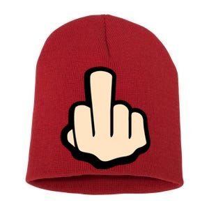 Middle Finger Short Acrylic Beanie