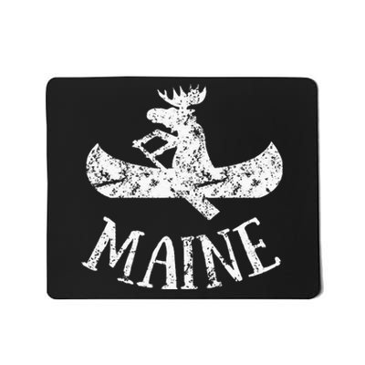 Maine Funny Moose Canoe Vacation Mousepad