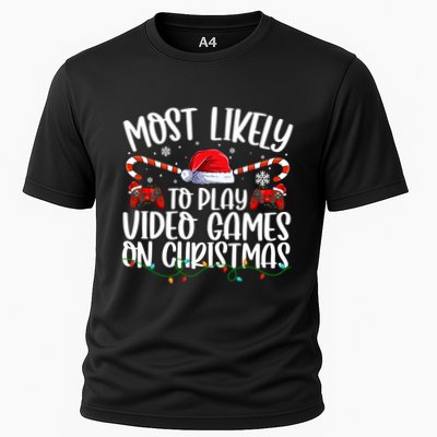 Matching Family Most Likely To Play Videos Game On Christmas Gift Performance Shirt