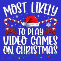 Matching Family Most Likely To Play Videos Game On Christmas Gift Womens T-Shirt