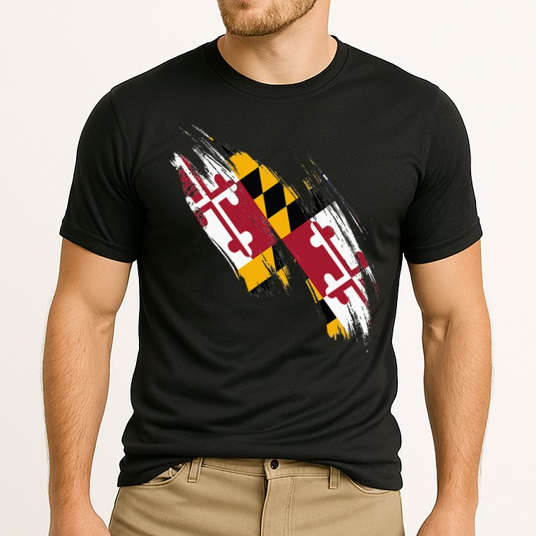 Maryland Flag Marylander Maryland Flag State Pride Cooling Performance Crew T-Shirt