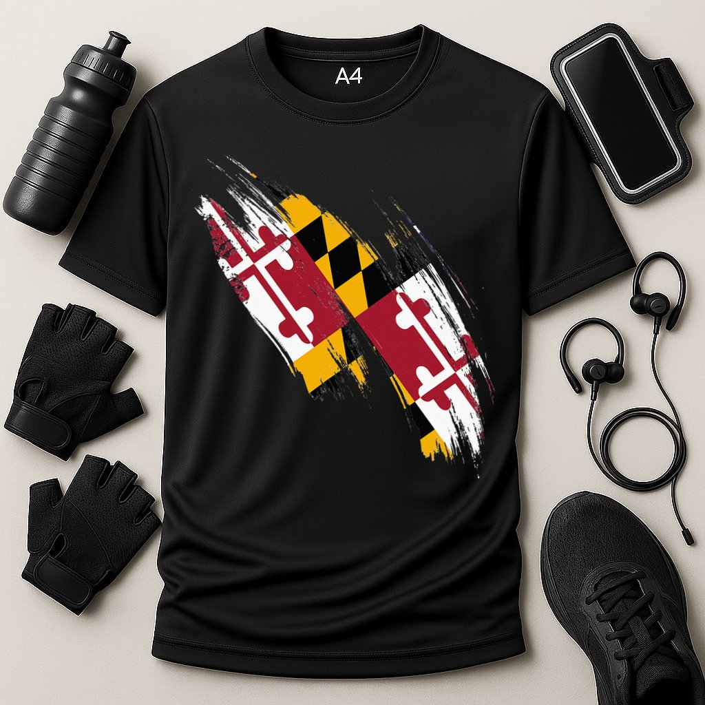 Maryland Flag Marylander Maryland Flag State Pride Cooling Performance Crew T-Shirt