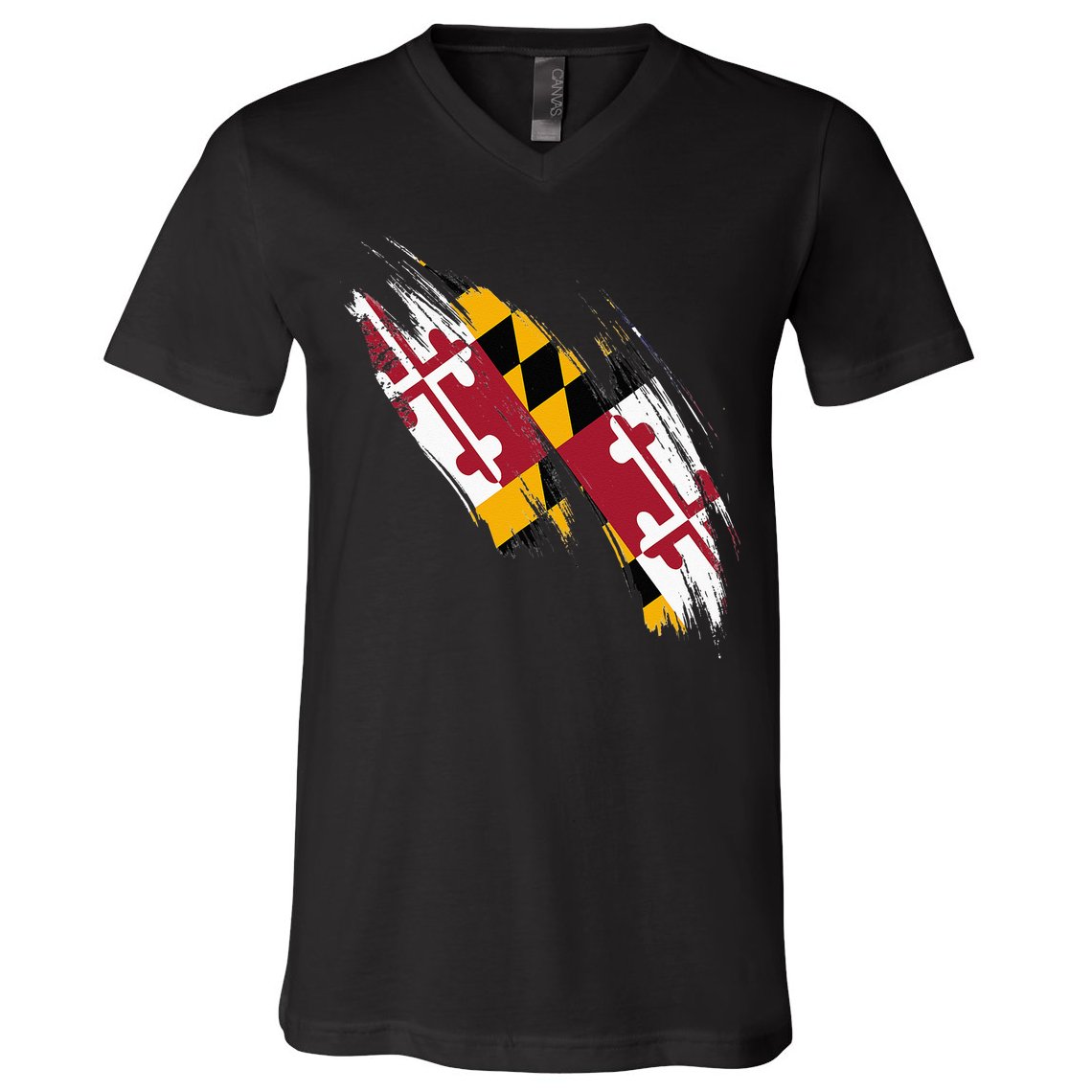 Maryland Flag Marylander Maryland Flag State Pride V-Neck T-Shirt
