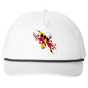 Maryland Flag Marylander Maryland Flag State Pride Snapback Five-Panel Rope Hat