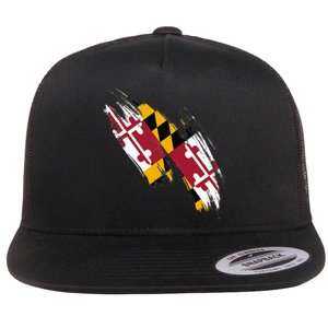 Maryland Flag Marylander Maryland Flag State Pride Flat Bill Trucker Hat